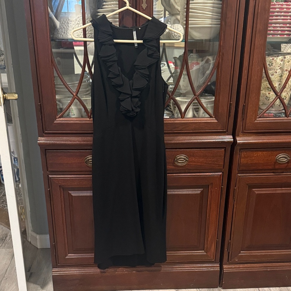 Elie Tahari Black Ruffle Dress